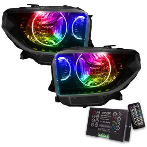 Toyota Tundra Headlight Assemblies - ORACLE Lighting - SMD Dual Halo Kit, ColorSHIFT with 2.0 Controller - `14-`17